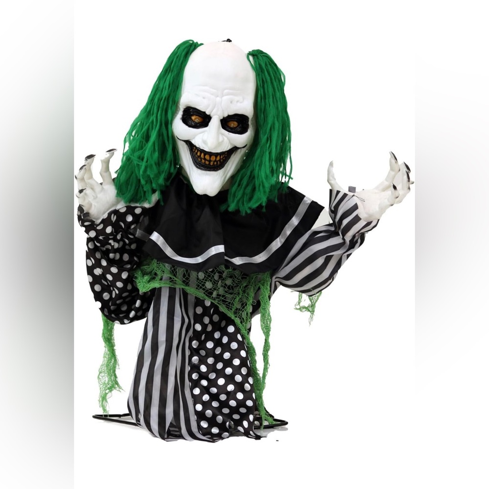 Animated Talking Groundbreaker Clown Prop Touch Activated Lights/sounds 23.6in